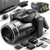 NBD S205E 8K Digital Camera 64MP 16X Zoom Flip Screen Vlogging Compact Camera for YouTube Travel Photography 1/2" CMOS Gift