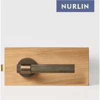 Nurlin Brass Knurled Interior Door Lock Passage Privacy European Profile Industrial Antique Bronze