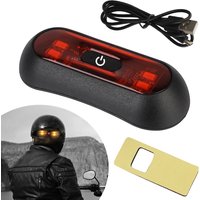 Lumière Stroboscopique à l'iode pour Casque de Moto, Lampe de Signalisation LED, Clignotant Décoratif, Étanche, Accessoires de Vélo