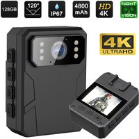 4K HD Mini Camera 1080P Sports DV Body Cam Video Recorder Law Enforcement Police Camera Infrared Night Vision Small Camcorder
