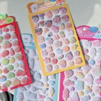 NEKONI Cute Fruits Animals Cartoon Felt 3D Stickers Diy Scrapbooking Journal Sticker Diary Stationery Sticker School Office