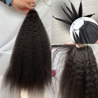 Feather Hair Extension 100% Remy Human Hair Extensions Feather Wig Kinky Straight Hair Natural Color 50-200pcs/Lot