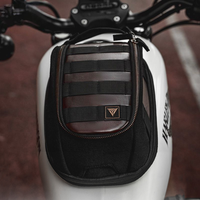Magnetic Motorcycle Tank Bag Expandable Waterproof Retro Leather Motorbike Fuel Tank Pack Touring Travel