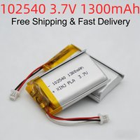 3.7V 1300mAh 102540 Lipo Battery with Thermistor 3 Wires JST 1.0mm 3Pin Plug for Driving Recorder Dash Cam GPS Satnav