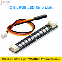 WS2812B 10 Bit RGB LED strip light, programmable 5V color-changing RGB LED strip, compatible with Arduino kit ESP32