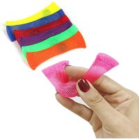 Mesh Squeeze Vent Toy, Fidget Toy, Decompression, Braided Mesh Tube, Marble, Great for Kids Party Favors, 10Pcs