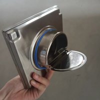 15X15cm hidden floor drain 304 stainless steel brushed, black floor drain, bathroom large floor drain with deodorant core