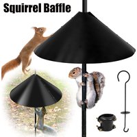18 in Squirrel Baffle Wrap Around Squirrel Proof Baffles Durable Plastic Bird Feeder Guard with Hook Hanging Squirrel Flapper