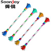 Popular in Europe Flower Stick Wooden Juggling Stick PU Leather with Handstick(One piece)
