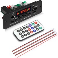 10W Digital Amplifier MP3 Decoder Board DC 5V Bluetooth 5.0 FM Support Microphone Car MP3 Player with Remote Controller