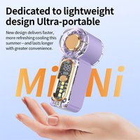 New Mini Portable High-speed Turbo Handheld Fan USB Charging With Strong Wind Power Outdoor Cooling With Multi Speed Regulation