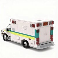 346piece MOC City Rescue Vehicle Series Ambulance Model DIY Assembly Building Block Toy - Holiday and Birthday Gift