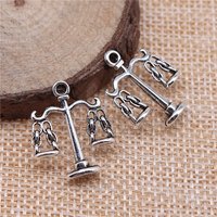 IFOCUS 10pcs/Lot Balance Law Scales Charms For DIY Jewelry Making Zinc Alloy 22x17mm/0.87x0.67inch
