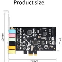 (A96Z) PCIE 7.1 Sound Card Stereo Panel PCI-Express X1 PC Audio Adapter Desktop Computer Volume Sound Converter