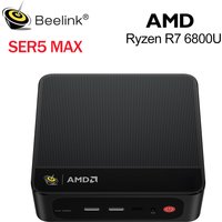 Beelink SER5 Max DDR5 Ryzen7 AMD 6800U/7735HS R3 3200U R5 5500U DDR4 Mini PC 16G 500G NVME Win 11 Triple Screen Desktop Computer