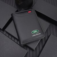 PU Leather Car Driving Document Bag ID Passport Card Wallet Card Pouch For Land Rover Discovery 3 Vogue Velar Freelander Evoque