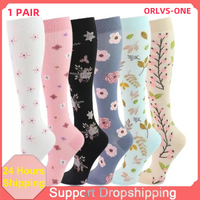 1Pair Compression Socks for Leggings Breathable Running Cycling Pressure Soccer Adult Sock Korean Edition Network Pressure Socks