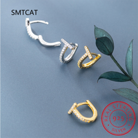 Real 925 Sterling Silver Fashion Geometric Letter T Charm Hoop Earrings For Women Wedding Party Fine Jewelry DA2164