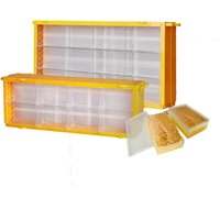 400 Pieces 250g Plastic Honeycomb Frames Langstroth Deep Medium Frame Honey Comb Making Box for Beekeeping Honeycomb Producing