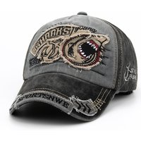 Summer Men Baseball Cap Cotton Fashion Shark Embroidery Vintage Casual Visor Hat For Women Snapback Hip Hop Caps Unisex