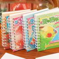 Japanese Style M5 Ring Notebook 40pcs Vintage Retro Food Theme Sticker Book Kawaii Scrapbook Diary Planner Supplies Junk Journal