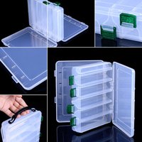 10/14 Compartment Double Sided Large Fishing Tackle Box for Storage Big Baits Sea Fishing Lure High Strength Fishing Tackle Box