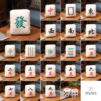 Hot 1pc Creative Mahjong Pillow Cushion Chinese Plush Toy Car Chair Backrest Mahjong Dice Funny Nap Pillow Sofa Home Decor Gift