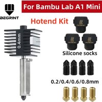 For Bambu Lab A1 mini Hotend Kit with 0.2/0.4/0.6/0.8mm Hardened steel Nozzle For A1 Replace Hotend Kit For Bambu A1/A1mini part