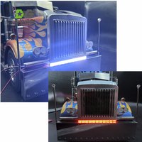 Front LED Driving Light Strip Cross Flashing Decorative Spotlight for 1/14 Tamiya RC Truck Trailer Tipper 56301 56344 New King