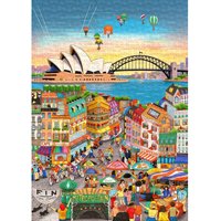 500/1000/1200/2000PCS Puzzles Colorful Urban Architecture Jigsaw DIY Modern Home Decor Family Game Toys Family Interactive Gift