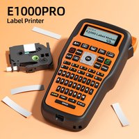 E1000 PRO Tragbarer tragbarer Etikettendrucker, industrieller Etikettendrucker, kompatibel mit Brother TZ-231 HSE-231 FX231QWERTY Tastatursymbol
