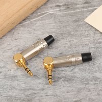 Hot Sale 1pc Right Angle Mini Jack 3.5mm Stereo Right Angle Male Plug Audio Repair Earphone Soldering Adapter Solder Connector