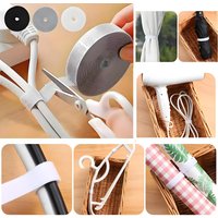 Magic Sticker Tape Data Cable Management Self Adhesive Extra Strong Double Sided Adhesive with Sticker Storage Tape 5M