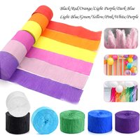1pcs Rainbows Crepe Paper Streamers for Wedding Birthday Party Backdrop Decoration Colorful Paper Crepe Garland Ribbon Decor
