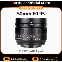 7artisans 50mm F0.95 APS-C Manual Focus Large Aperture Prime Camera Lens for Canon RF R50 R7 Fujifilm XF X-T50 Micro 4/3 Mount