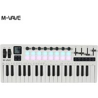 M-VAVE SMK-37 Pro New White Wireless MIDI Keyboard All-in-One Synth Workstation&16 Drum Pads 37 Sensitive Keys Hardware Controls