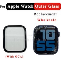 Outer Glass Screen For Apple Watch SERIES 10 11 4 5 6 SE 44 40mm 7 8 41 45mm External Glasses Lens Panel OCA Replacement Repair