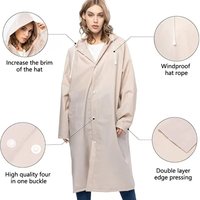 EVA Unisex Raincoat Adult Thickened Non-Disposable One-Piece Rain Coat for Outdoor Travel Climbing Waterproof Universal RainGear