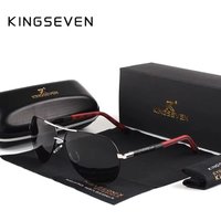 KINGSEVEN New Fashion Men’s Sunglasses High Quality Aluminum Luxury Retro Functional Glasses Women Pilot Accessory Eyewear image 4