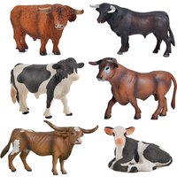 Toy Bulls Cow Cattle Calf Angus Buffalo ox Farm Toy Animals Figures Animal Figurines Action Figure Plastic Toys Games Kids Gifts