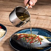 Butter Warmer Flat Bottom Stainless Steel Mini Butter Hot Pots Oil Pan Small Saucepan for Boiling Milk Sauce Gravies