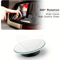 Adjustable Small Round Car Reverse Auxiliary Rearview Convex Mirror Car Blind Spot Rear View Mirror Wide Angle 360 Degree Mirror