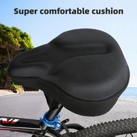 Black Wear Resistant Bike Seats Covers Mountain Bicycle's Big Butt Silicone Seat's Covered Spinning Bike's Silicone Cushions