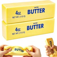 1/2/3Pcs Cute Butter Squeeze Stress Balls Slow Rebound Realistic Butter Stick Soft Squeeze Toy for Anxiety Relief Funny Gift