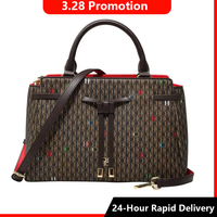 CH Embossed Pattern Tote Bag Bow Accent Versatile Handheld Crossbody Design Daily Commute 2026 New Bag