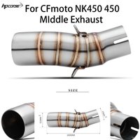 Slip On For CFMOTO 450SR 450 NK SR 2022 2023 Motorcycle Exhaust Muffler Escape Moto Modify 51mm Middle Link Pipe Bike Tube