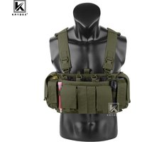 KRYDEX Tactical Chest Rig UW Gen IV Low Vis Lightweight Chest Rig Vest With Magazine Radio Tool GP Pouch H Harness Strap