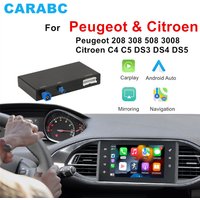 CARABC Wireless Carplay For Peugeot Citroen SMEG&MRN 208 308 508 3008 C4 DS3 DS5 Android Auto GPS Navigation Mirroring Airplay