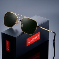 AliExpress RIVIERSUN Classical Trendy Pilot Sunglasses Men Driving Cycling Square Frame Business High Quality UV400 Polarized Eyewear