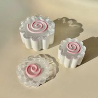 Ins White Fish Plate Ring and earring storage box Exquisite desktop creative ornaments room cute decoration gift for besties